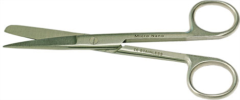 52-004323EM-Tec H13 microscopy lab scissors-sharp-blunt tips-straigh-130mm.jpg EM-Tec H13 microscopy lab scissors, sharp/blunt tips, straight, 130mm, 410 st. st.